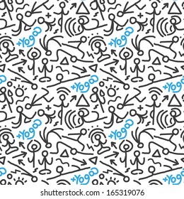 yoga - seamless pattern