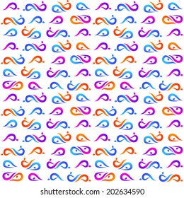Yoga. Seamless pattern. Vector.