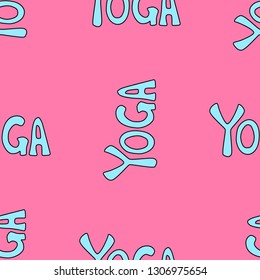 Yoga seamless pattern vector illustration