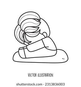 yoga set collection vector illustration