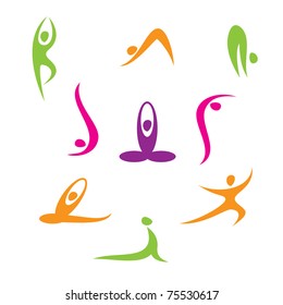 Yoga - a set of icons