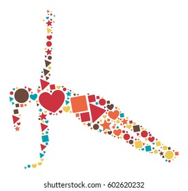 yoga shape design vector illustration 