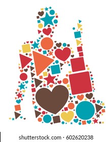 yoga shape design vector illustration 