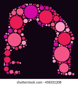 yoga shape vector design by color point