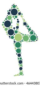 yoga shape vector design by color point