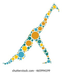 yoga shape vector design by color point