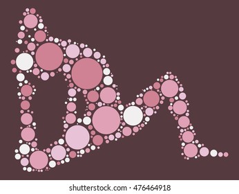 yoga shape vector design by color point
