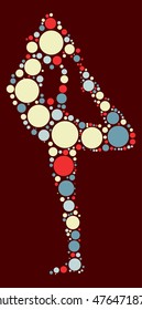 yoga shape vector design by color point