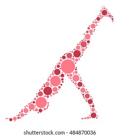 yoga shape vector design by color point