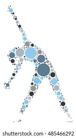 yoga shape vector design by color point