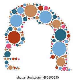 Yoga shape vector design by color point