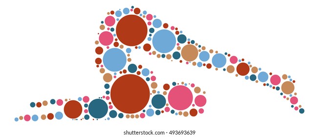 Yoga shape vector design by color point