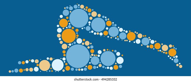Yoga shape vector design by color point