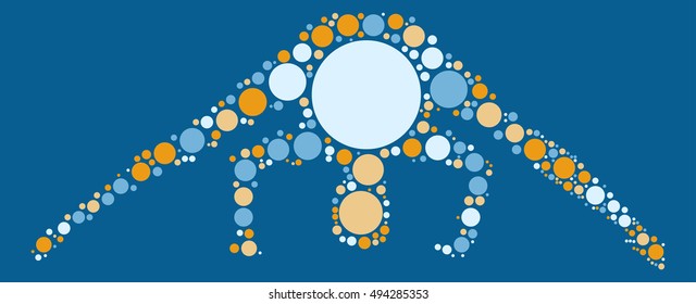 Yoga shape vector design by color point