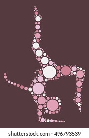 Yoga shape vector design by color point