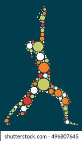 Yoga shape vector design by color point