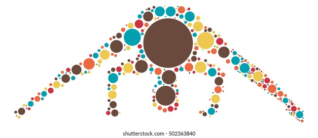 Yoga shape vector design by color point