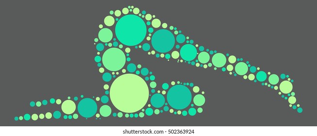 Yoga shape vector design by color point