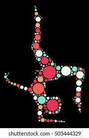 Yoga shape vector design by color point