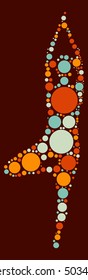 Yoga shape vector design by color point