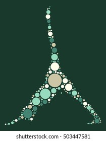 Yoga shape vector design by color point