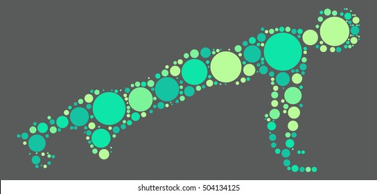 Yoga shape vector design by color point