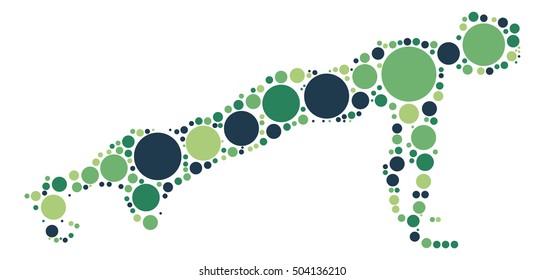 Yoga shape vector design by color point