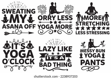 Yoga Shirt Design Bundle For Print
