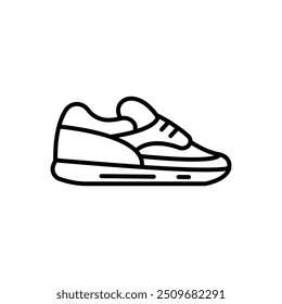 Yoga Shoes Outline Icon, Vector illustration
