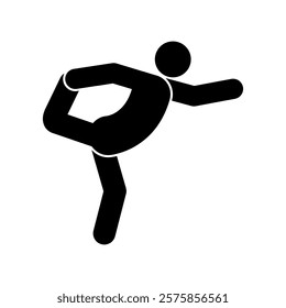 Yoga sign. Icon for yoga pose class.