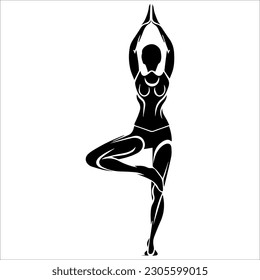 Signo de yoga, aislado en blanco