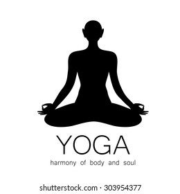 Yoga - sign template . The idea of the logo for yoga, spirituality, esoteric, meditation etc..