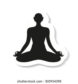 Yoga - sign template . The idea of the logo for yoga, spirituality, esoteric, meditation etc..