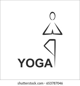 Yoga sign. Template for logo