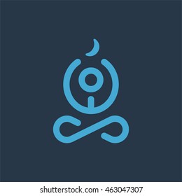 Yoga Sign Vector Logo