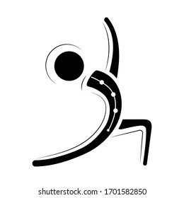 diseño vectorial de icono de silueta de yoga 