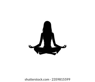 Yoga silhouette icon vector illustration