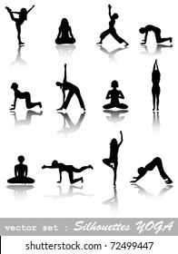 Yoga Silhouette Icons