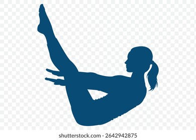 Yoga Silhouette Illustration . Woman yoga silhouettes . eps 10