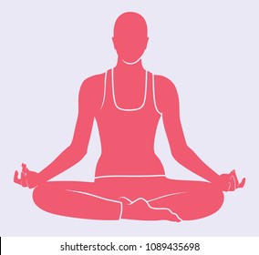yoga silhouette illutration