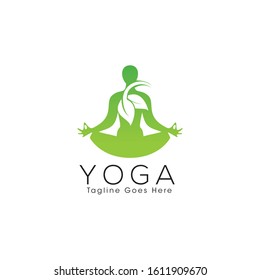Yoga Silhouette People Logo and Icon Vector Template