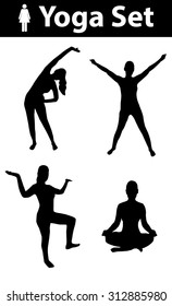 Yoga silhouette set