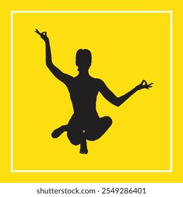 Yoga Silhouette Vector Art illustration