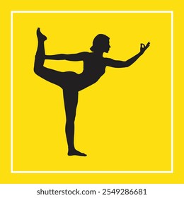 Yoga Silhouette Vector Art illustration