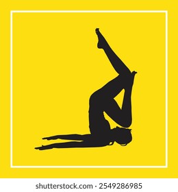 Yoga Silhouette Vector Art illustration