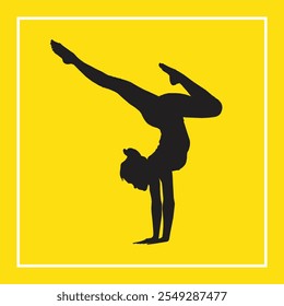 Yoga Silhouette Vector Art illustration