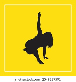 Yoga Silhouette Vector Art illustration