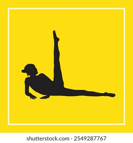 Yoga Silhouette Vector Art illustration