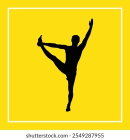 Yoga Silhouette Vector Art illustration