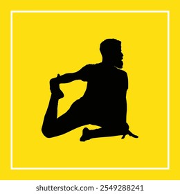 Yoga Silhouette Vector Art illustration